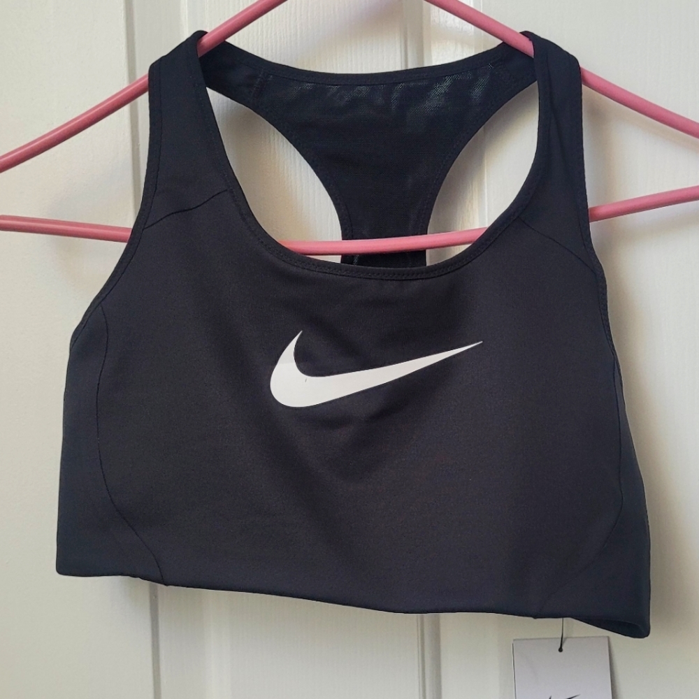 Nike Women's Victory High Support Sports Bra Black White